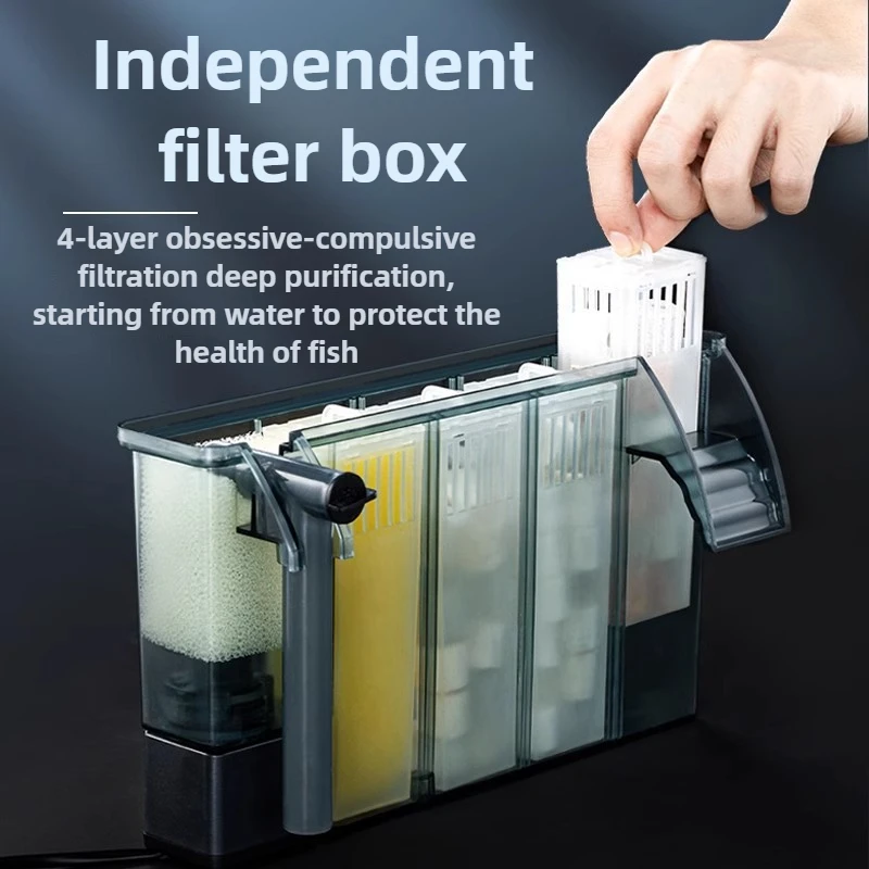 Filtros externos 3 en 1 para pecera, filtro colgante silencioso para acuario, filtros para tanque exterior de acuario, eliminación de aceite, accesorios para mascotas - imagen 2