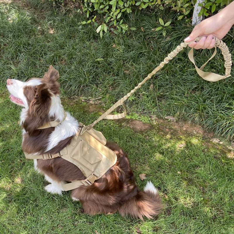 Correa reflectante para perro grande, arnés elástico doble para uso en mascotas, arnés mediano para gato, conjunto de arnés para gato pequeño, accesorios para chaleco táctico - imagen 3
