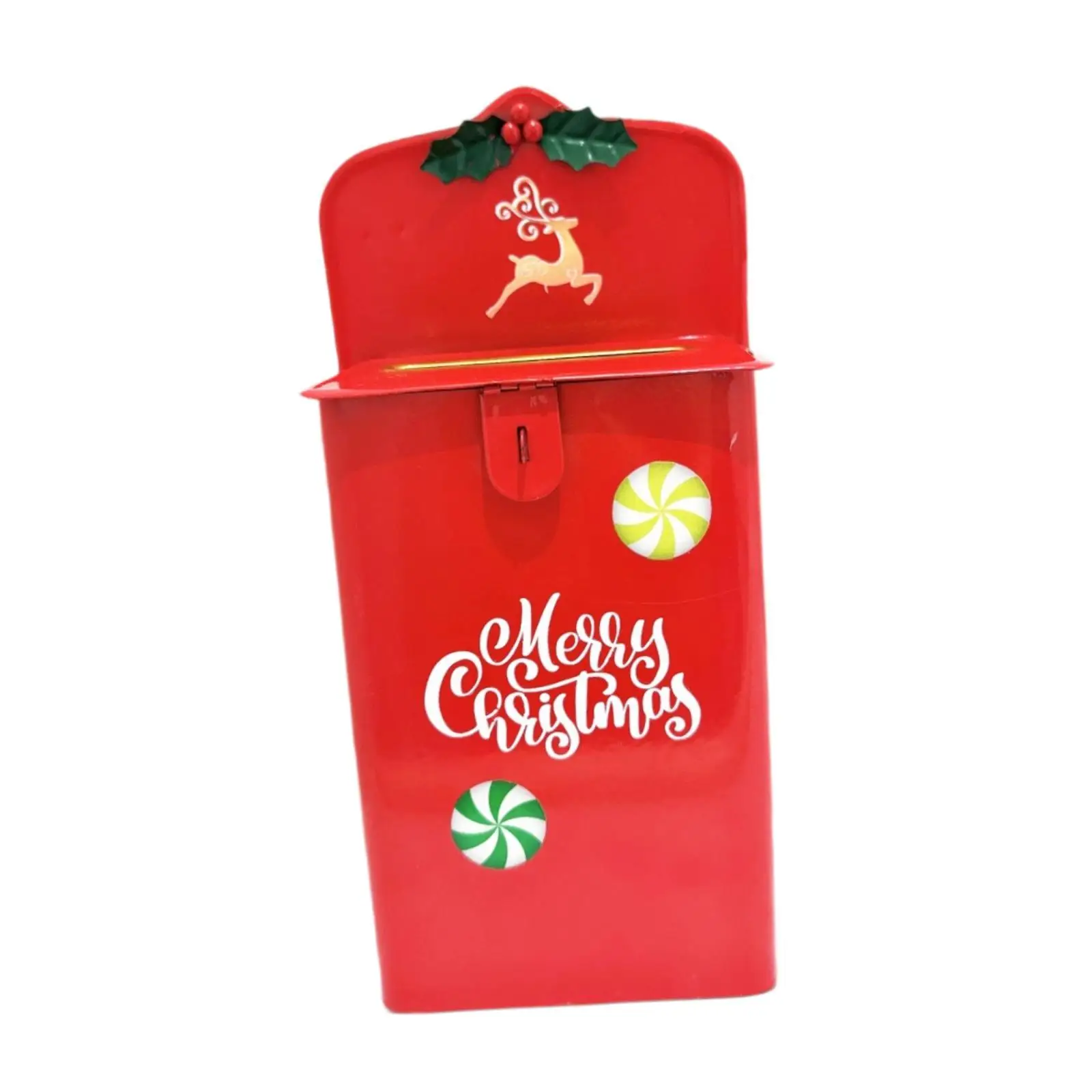 Buzón navideño decorativo de pared – Diseño vintage compacto - imagen 4