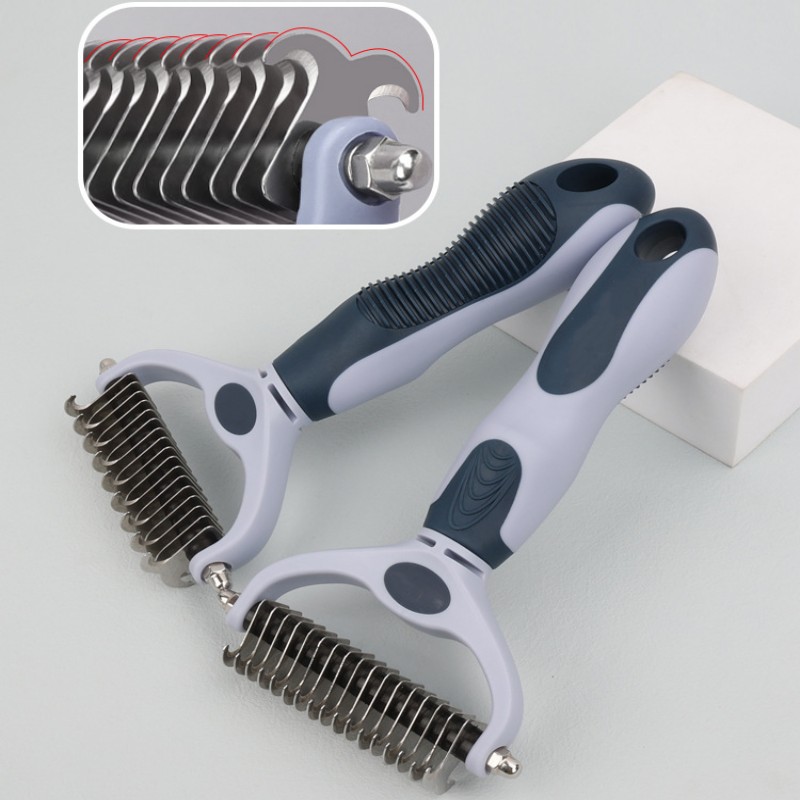 Peines doble cara perros - Detalle de los peines anudados abiertos gatos