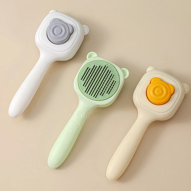 Nuevo peine de aguja para gato, peine para mascotas con orejas de oso, peine para depilación y nudo, limpieza de perros a la moda, peine para gatos de belleza, suministros para mascotas - imagen 5