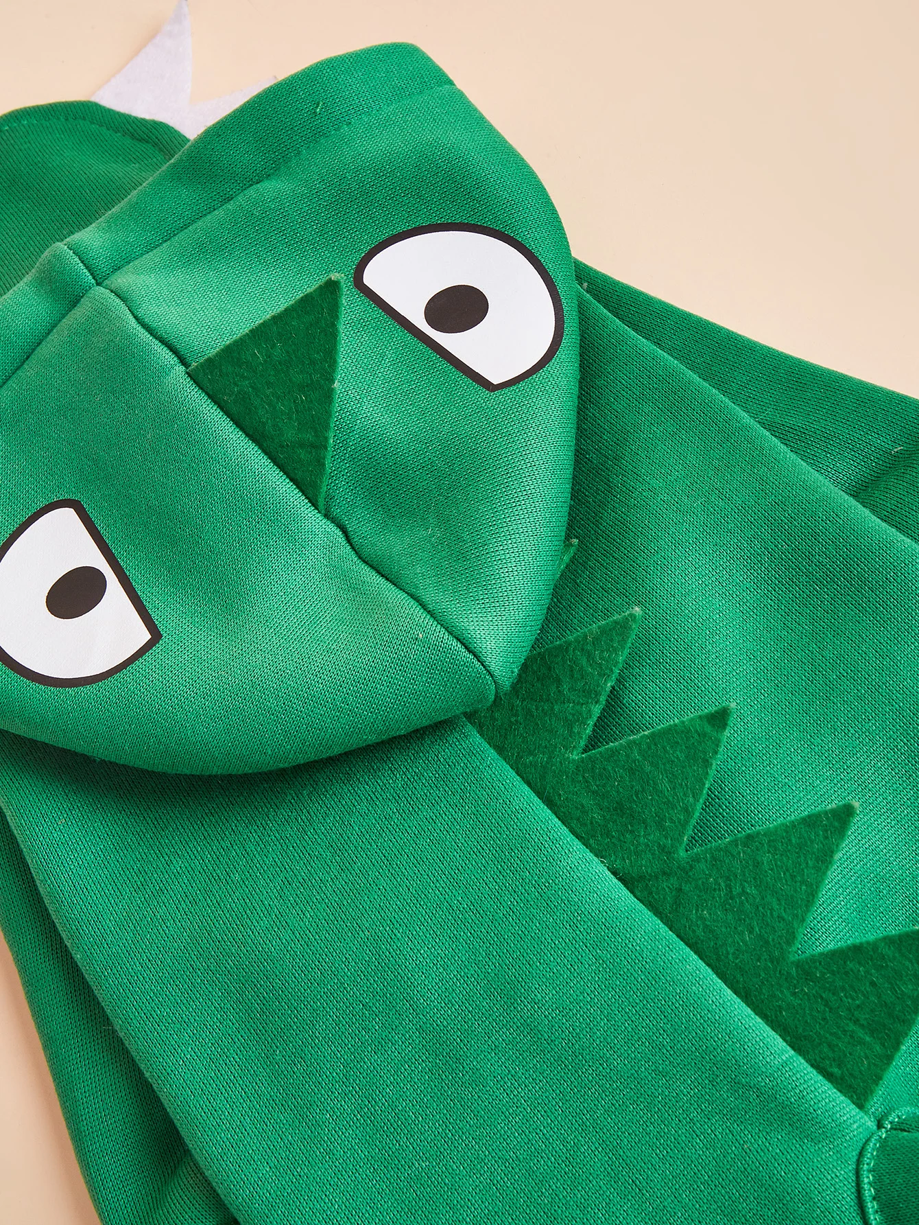 Ropa de disfraz de perro de dinosaurio de Halloween, sudadera con capucha de felpa verde para mascotas con detalles de dinosaurio 3D, traje festivo para mascotas para perros pequeños/medianos - imagen 5