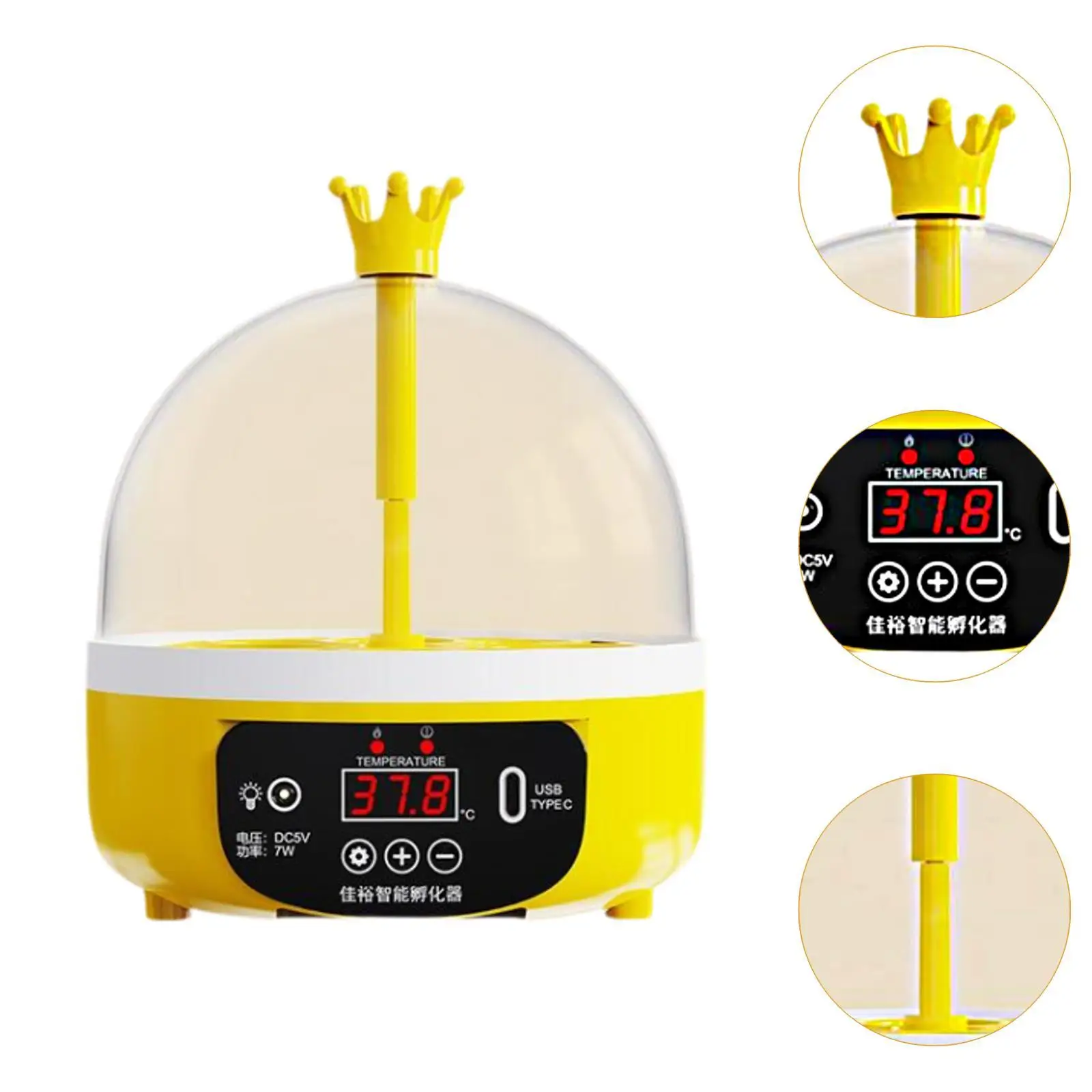 Smart Egg Incubator Science and Education Clear Top Cover Egg Hatcher Digital Poultry Poultry Hatcher Egg Hatching for Quail