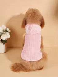 Sudadera con capucha de felpa cálida para perros pequeños y gatos