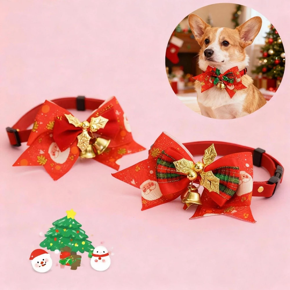 Collar navideño para gatos y perros grandes – lazo y campana roja - imagen 4