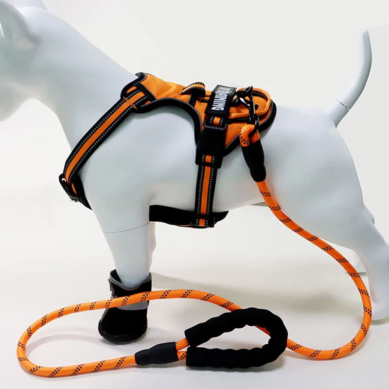 Arnés ajustable para mascotas Bulldog Francés, chaleco para perros medianos y grandes, arneses reflectantes para perros grandes, conjunto de correa, cadena para mascotas Prdocuts - imagen 5