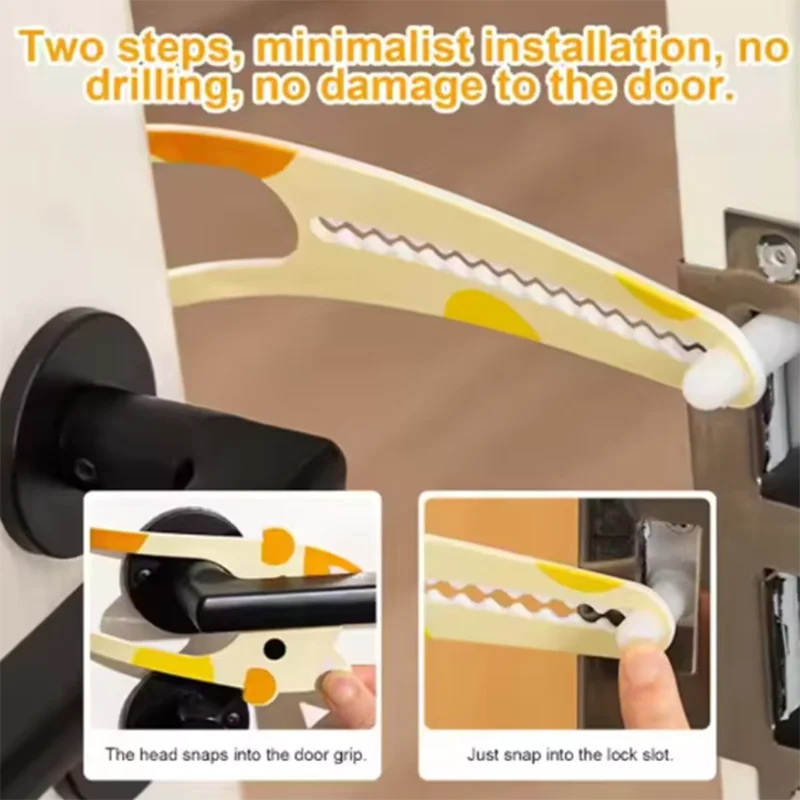 Los gatos pueden entrar y salir las grietas de la puerta del dormitorio son se dejar en la barrera de la puerta ajustable del artefacto para mascotas sin perforar. - imagen 2