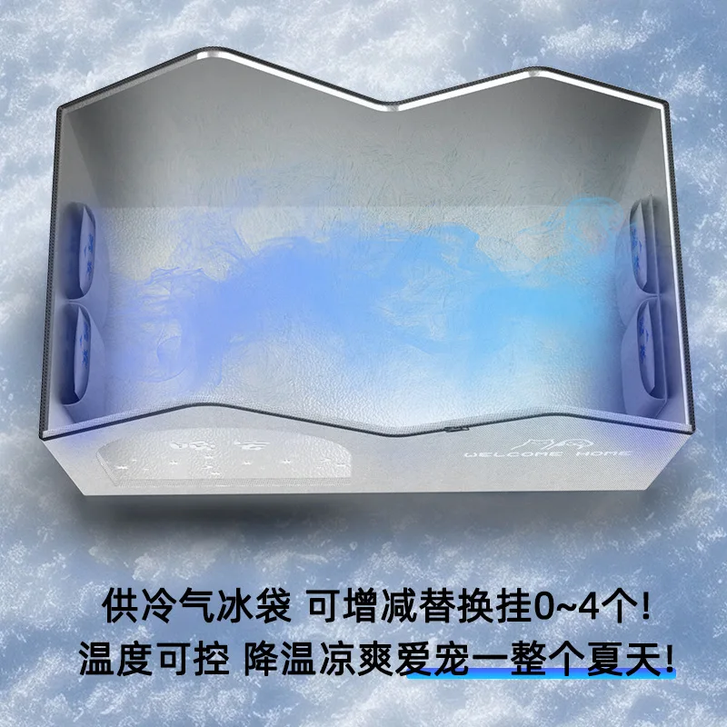 Casa con aire acondicionado para gatos, nido para mascotas, refrigeración de verano, prevención de golpes de calor, habitación de hielo, perrera para dormir para perros, Universal en todas las estaciones - imagen 3
