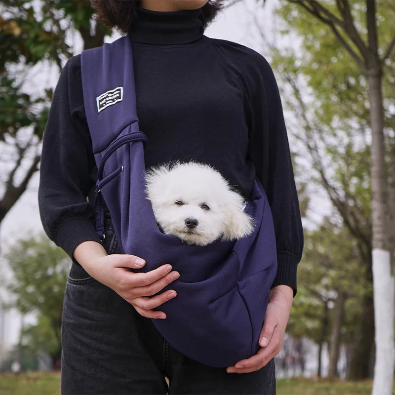 Portabebés portátiles de lado suave para mascotas, bolsa con eslingas sólidas para perros, bolso de hombro transpirable de viaje para gatos, suministros de transporte para cachorros y gatitos ​ - imagen 2