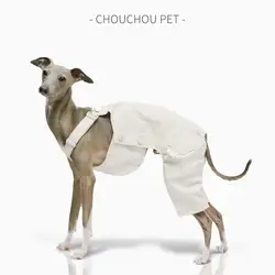Mono vaquero blanco protector de piernas para perros – Estilo retro clásico