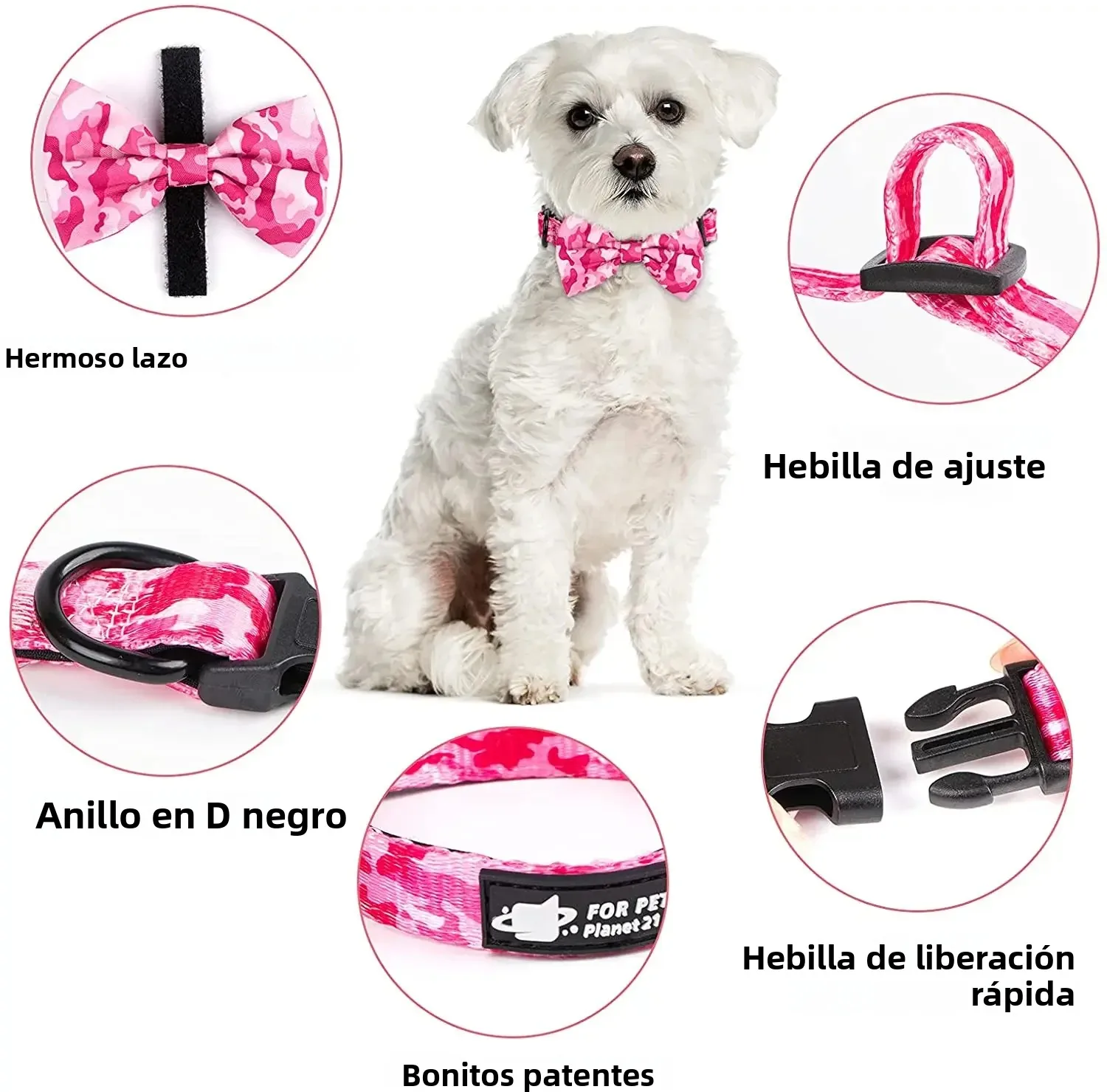 Traje de arnés para perro, incluye chaleco, arnés, Collar, correa, pañuelo, bufanda, bolsa para caca, accesorios para mascotas, gatos, perros, conjunto de suministros - imagen 4