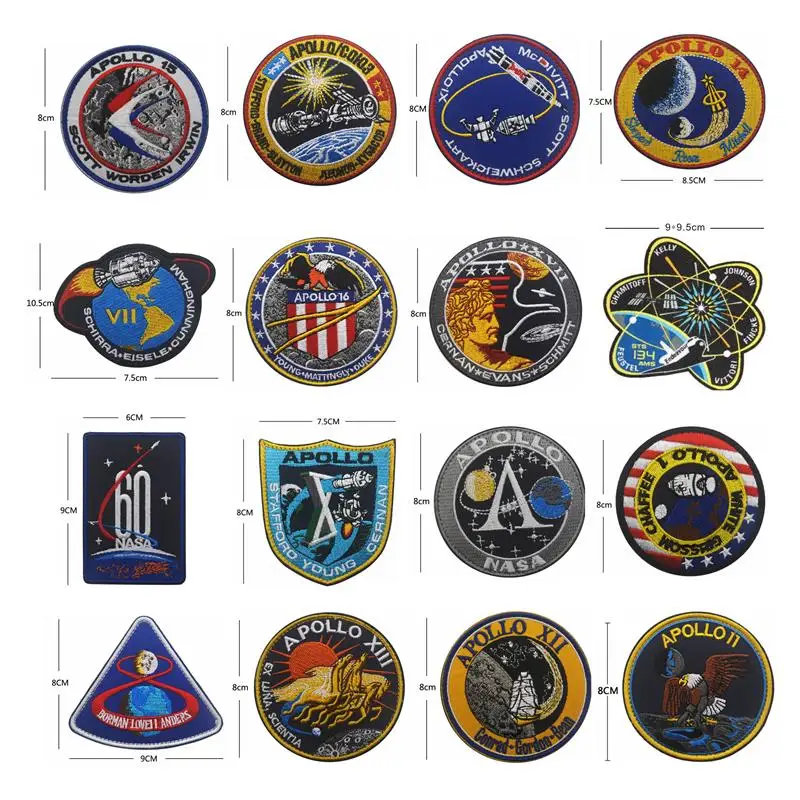Parches bordados Apollo para gatos y perros - Insignias astronáuticas - imagen 2
