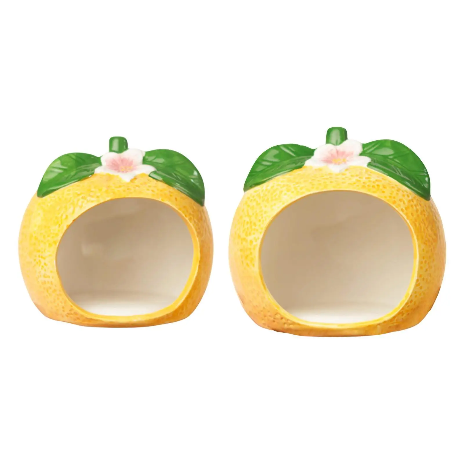 Casa de hámster, cueva con forma de naranja, cabana escondite para animales pequeños para chinchilla de animales pequeños