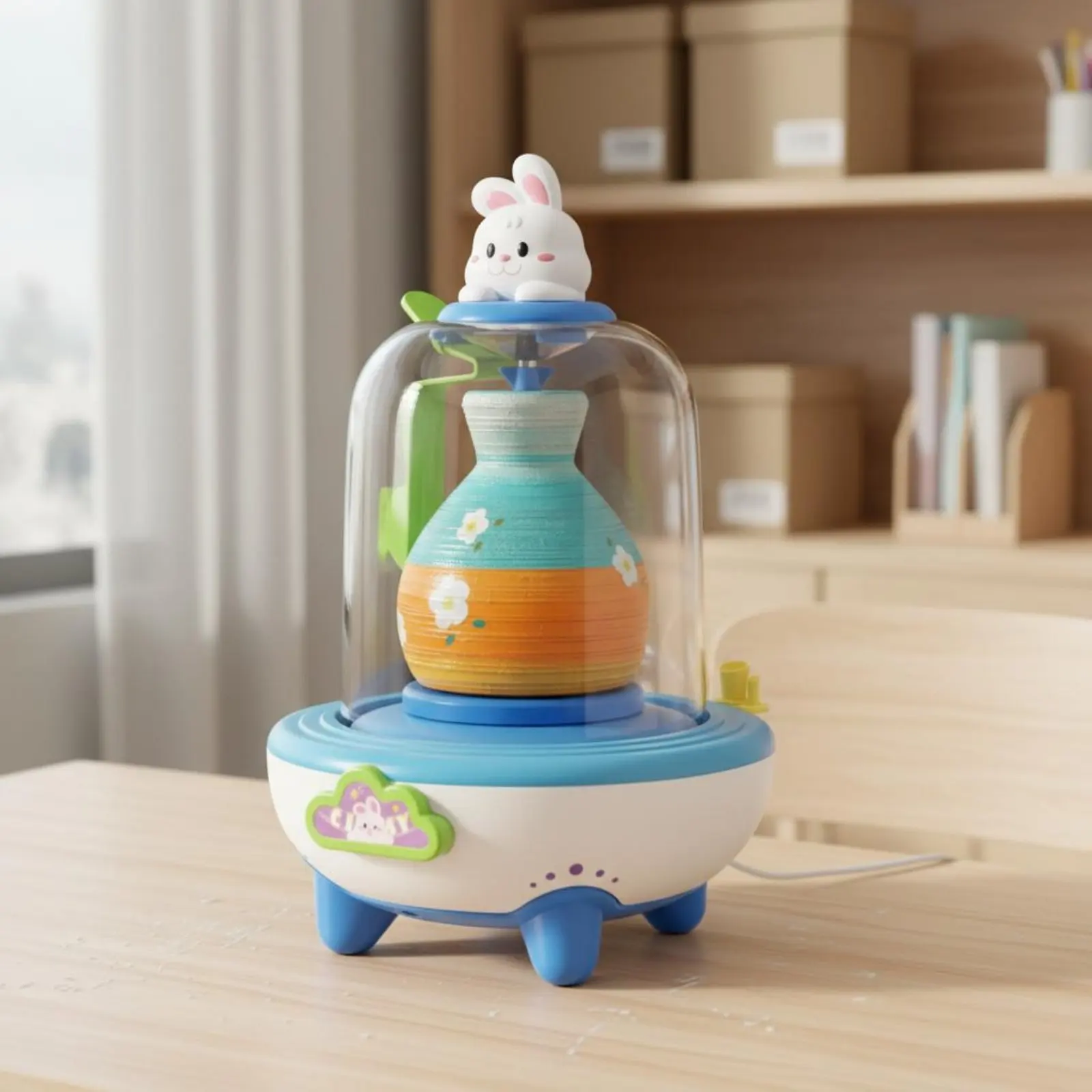 Torno de cerámica manual infantil: kit de manualidades para casa - imagen 2