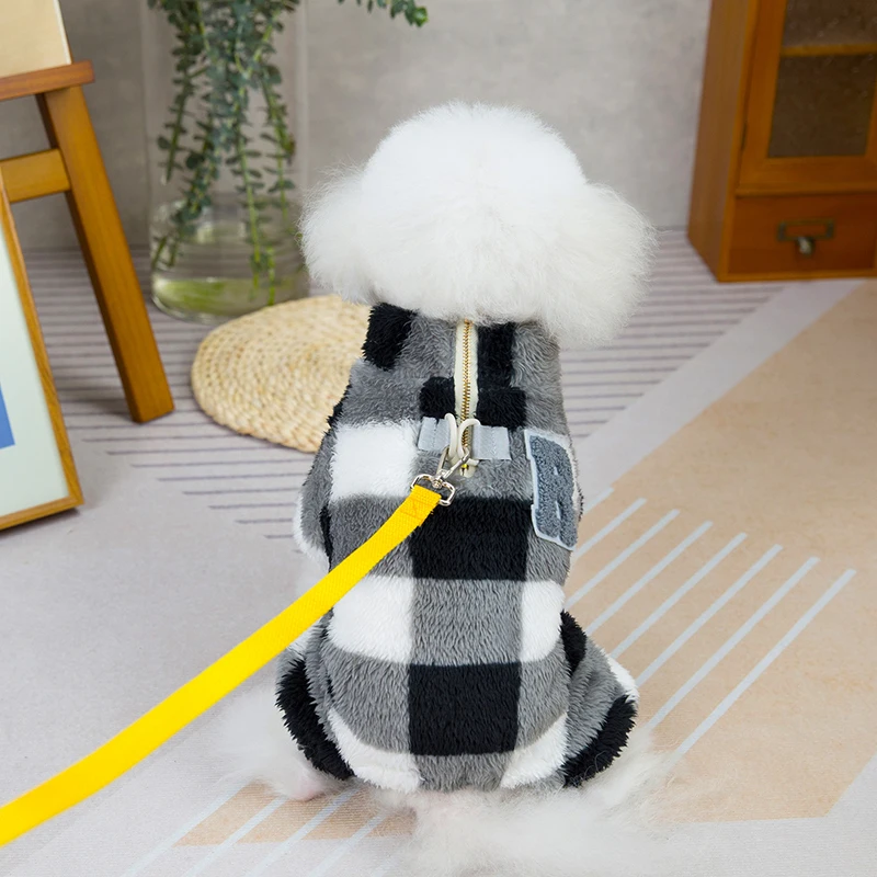 Ropa de invierno para mascotas, chaleco para perros pequeños y medianos, mono de lana suave y cálido para cachorros, trajes de Bulldog Francés para Chihuahua, abrigos Shih Tzu - imagen 5
