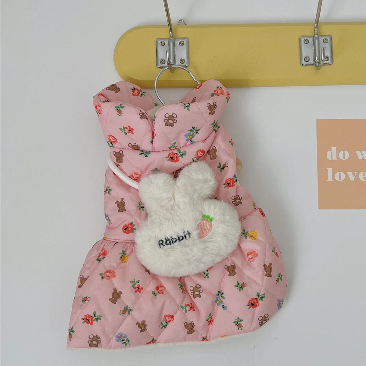 Vestido de otoño e invierno para perros, bonito conejo, osos de peluche para mascotas, VIP, gato Pomerania, Schnauzer, perro pequeño, ropa maltés, falda - imagen 3