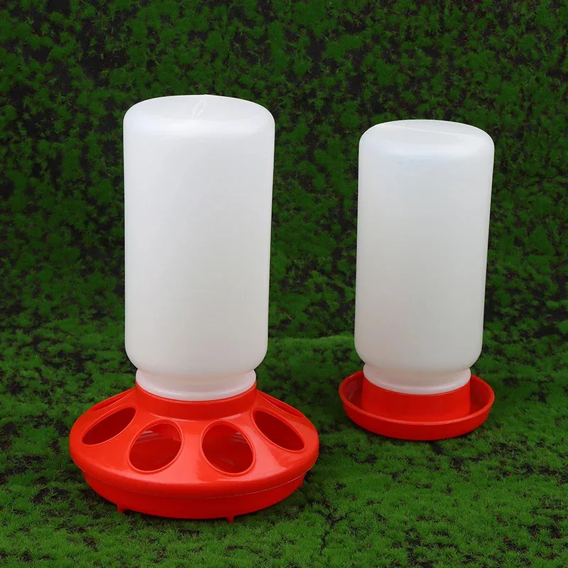 Comedero y bebedero grueso para aves de corral, dispensador automático de agua y comida, bebedero para pollos y pájaros, contenedor de cubo de alimentación - imagen 2