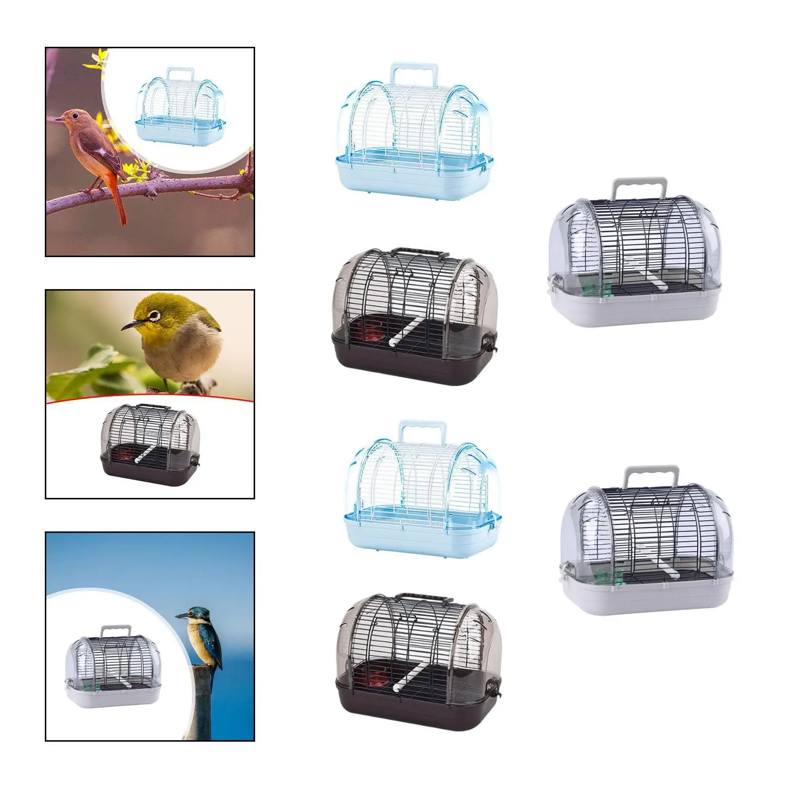Bird Cage Parrot Travel Cage Portable Easy to Clean Breathable Parakeet Cage Bird Carrier for Cockatiels Parrots Small Birds