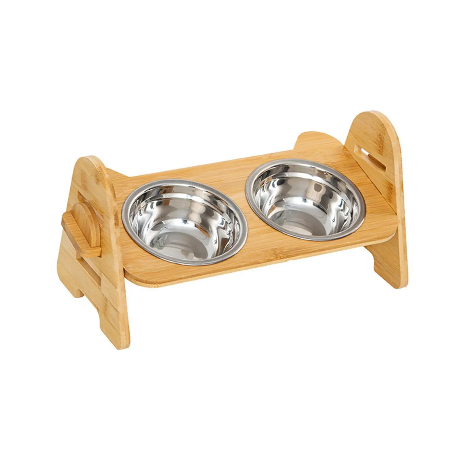 Elevated Tilted Cat Bowl Bowl with Stand Pet Supplies Feeding Station Adjustable Pet Food Water Dish for Drinking