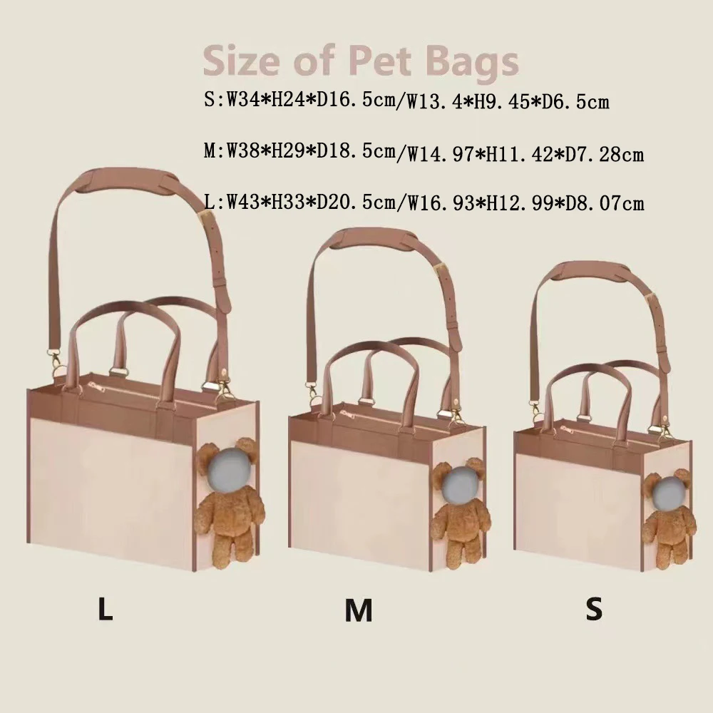Bolsa transportadora portátil para perros y gatos con estera para perros pequeños, bolso de viaje transpirable para cachorros, mochila de peluche para Chihuahua, suministros para mascotas - imagen 4