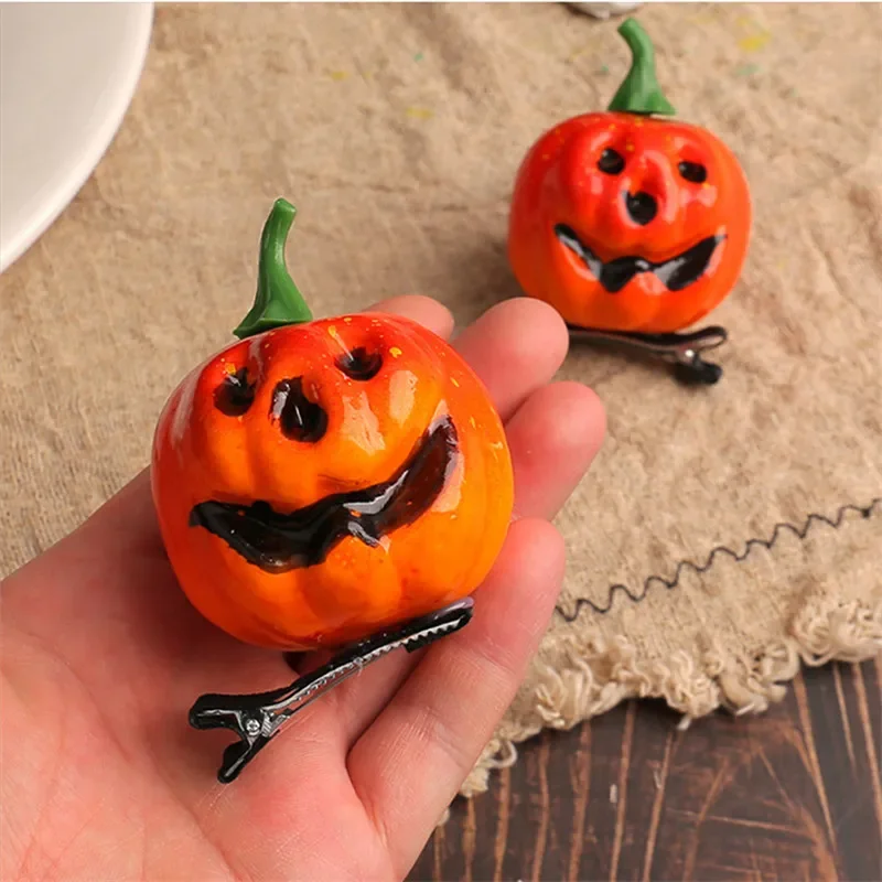 1 Uds. Pinza para el pelo de mascota de calabaza fantasma para perros y gatos, lazos para perros, horquilla para el pelo, accesorios para fiesta de Halloween para perros y mascotas - imagen 3