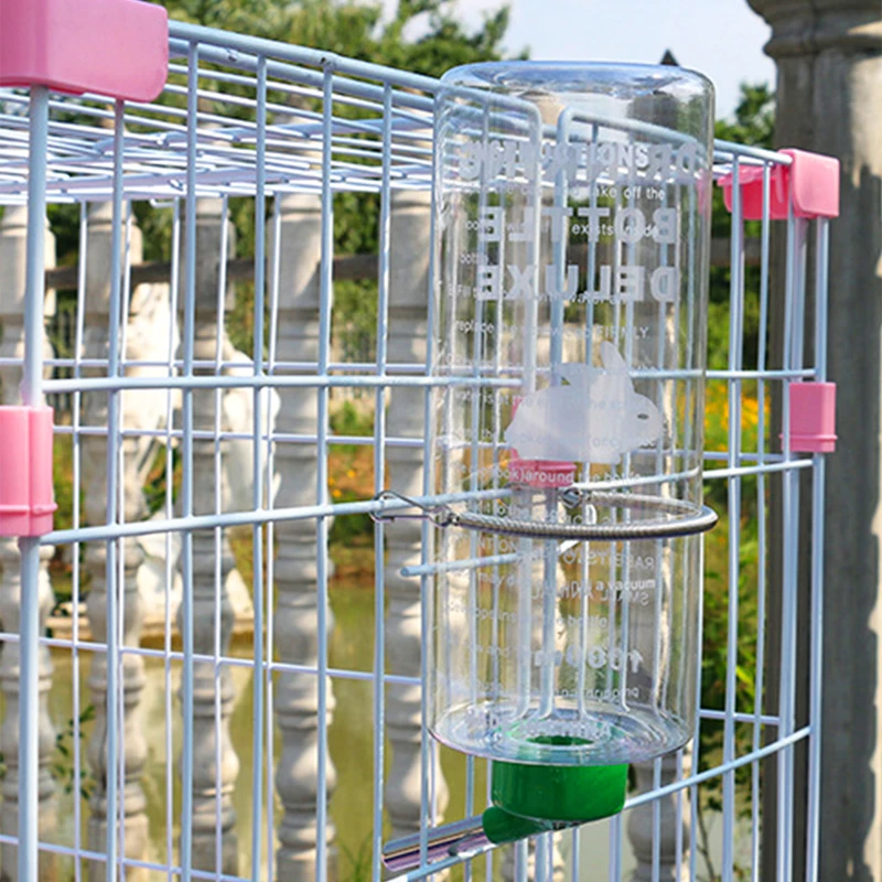 Dispensador de botellas de agua de plástico para beber conejos, alimentador colgante para mascotas, conejillo de indias, ardilla, conejo, aleatorio, 1000ml, 1 ud. - imagen 5