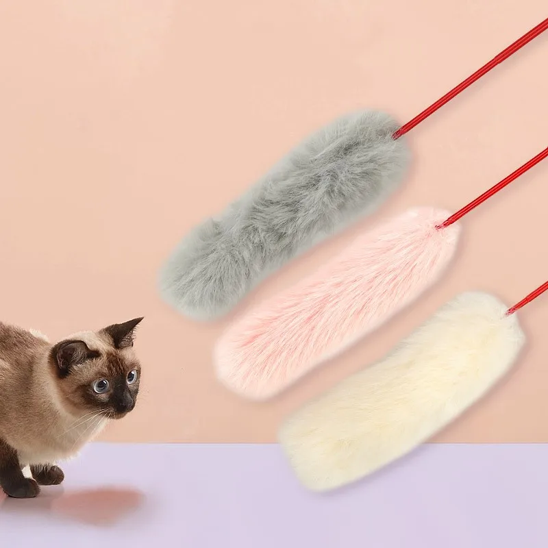 Juguetes interactivos de lana de felpa para gatos, palos resistentes a las mordeduras, peluches para mascotas, suministros para mascotas - imagen 4