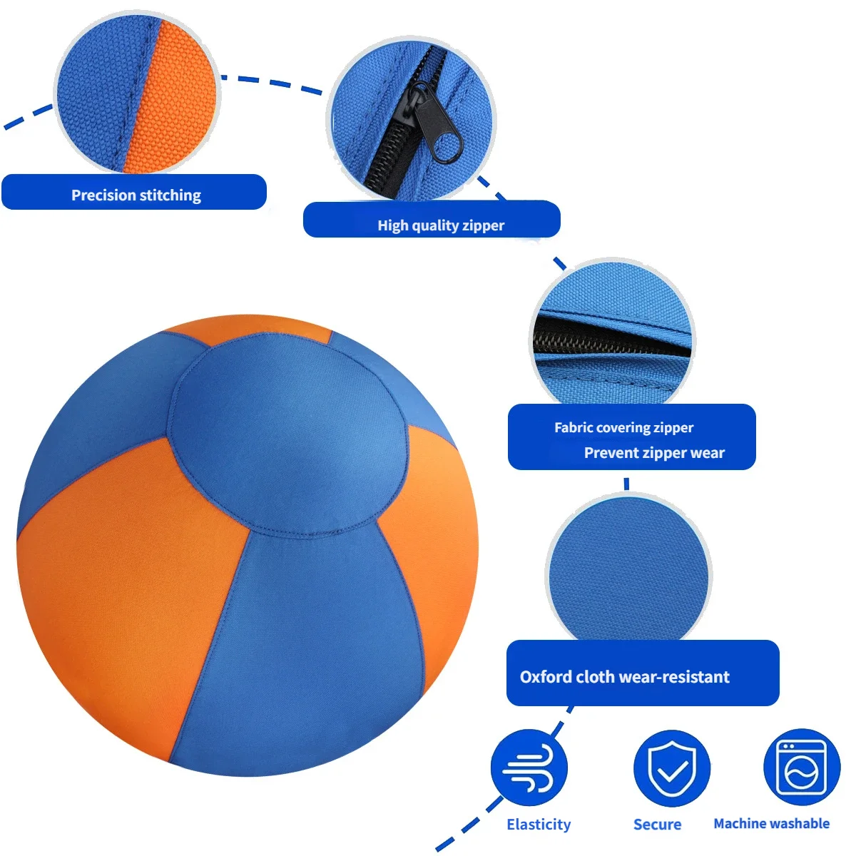 Pelota de rugido de 17 pulgadas para perros, pelota de entrenamiento inflable para perros, juguetes de doble capa, pelota grande resistente para perros para razas de pastor - imagen 3