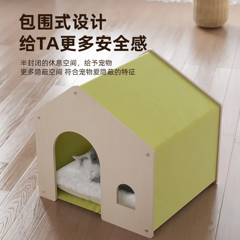 Cama lavable de madera para gatos y perros – uso todo el año - imagen 4