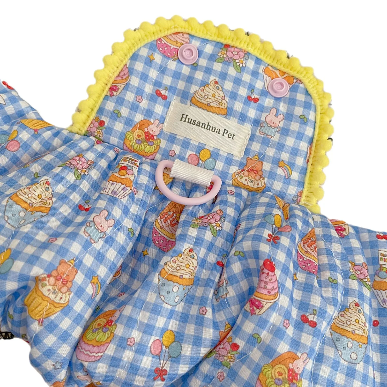 Ropa para mascotas perro gato otoño e invierno pastel calabaza vestido de algodón se puede remolcar oso de peluche perro caminando falda linda productos para mascotas - imagen 5