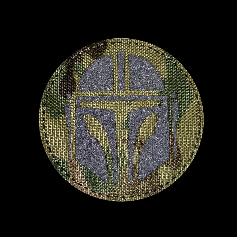 Parches reflectantes tácticos de moral mandaloriana, insignia de brazalete, adorno de casco, camino IR - imagen 5