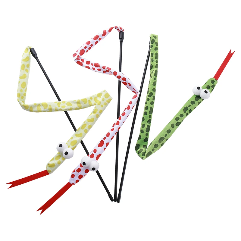 Palo provocador de gatos de peluche de serpiente con papel sonoro, suministros interactivos y divertidos para mascotas - imagen 2