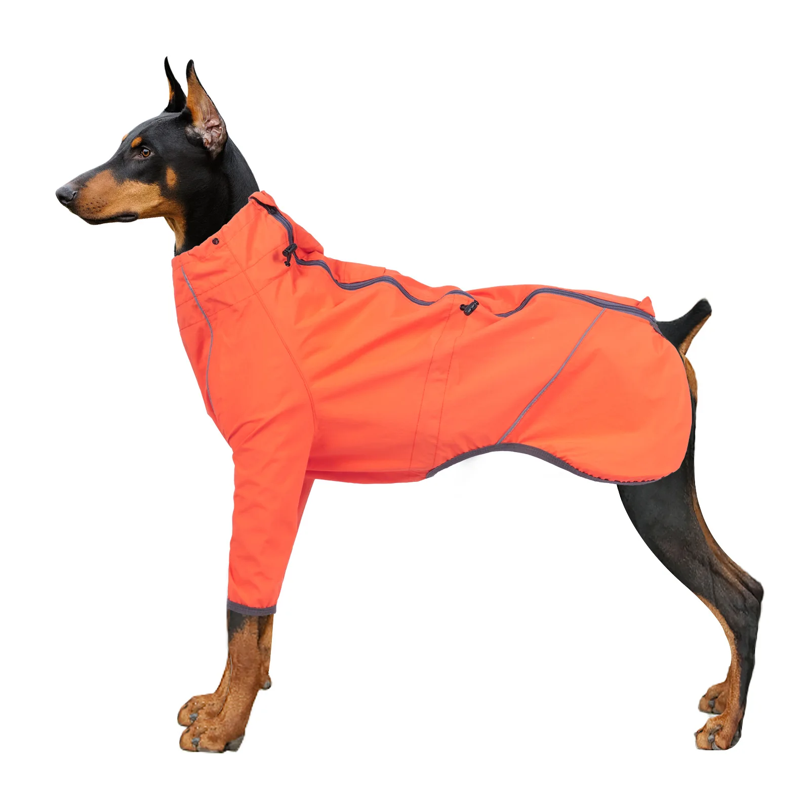 Chaqueta impermeable para perros, pantalones cortos transpirables para cachorros pequeños, medianos y grandes, a prueba de viento, ropa para mascotas a prueba de nieve, gabardina reflectante para perros - imagen 3