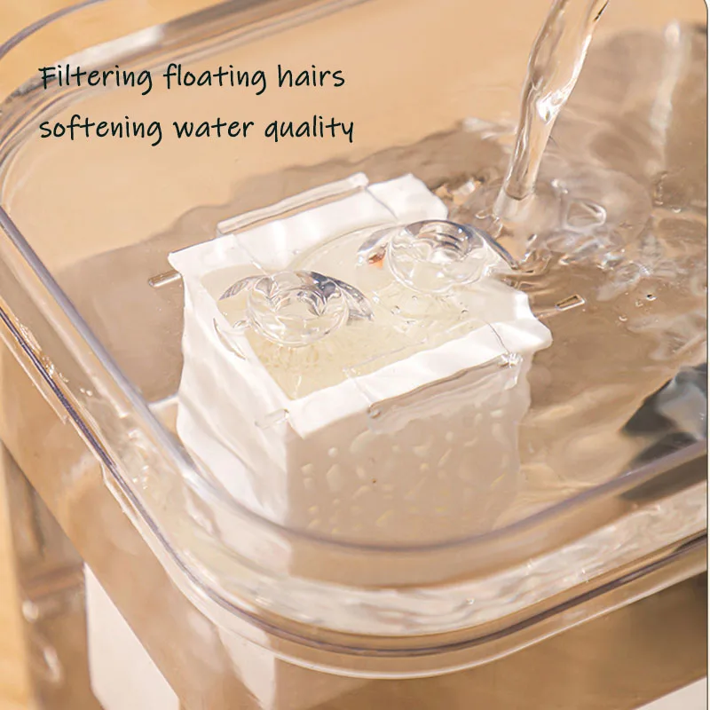 Fuente de agua con filtro de recirculación automática para gatos, dispensador de agua para perros, tazón de bebida silencioso eléctrico para gatos, bebedero para perros, suministros para mascotas, EU/US/USB - imagen 5