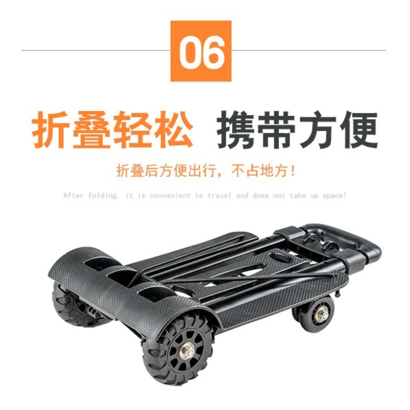 Carrito de compras doméstico 4 ruedas – Plegable y resistente - imagen 4