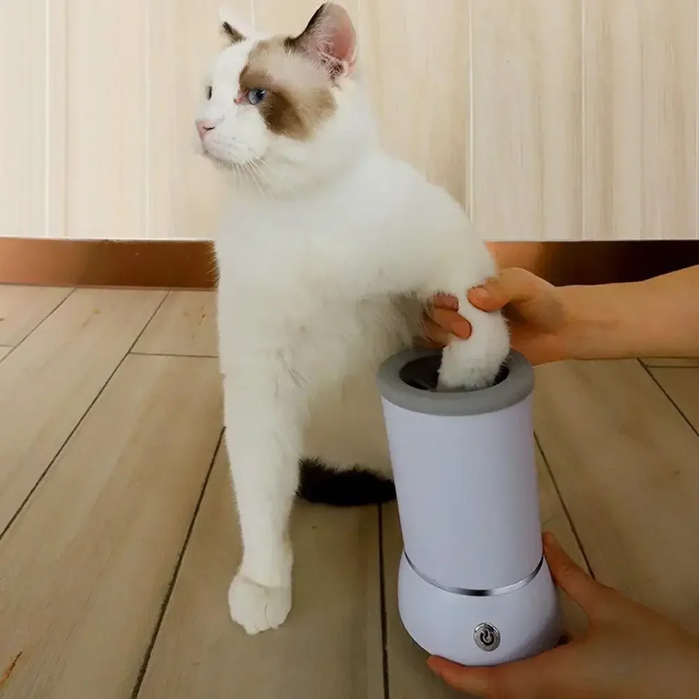 Lavapatas eléctrico recargable para perros con cepillo automático - imagen 3