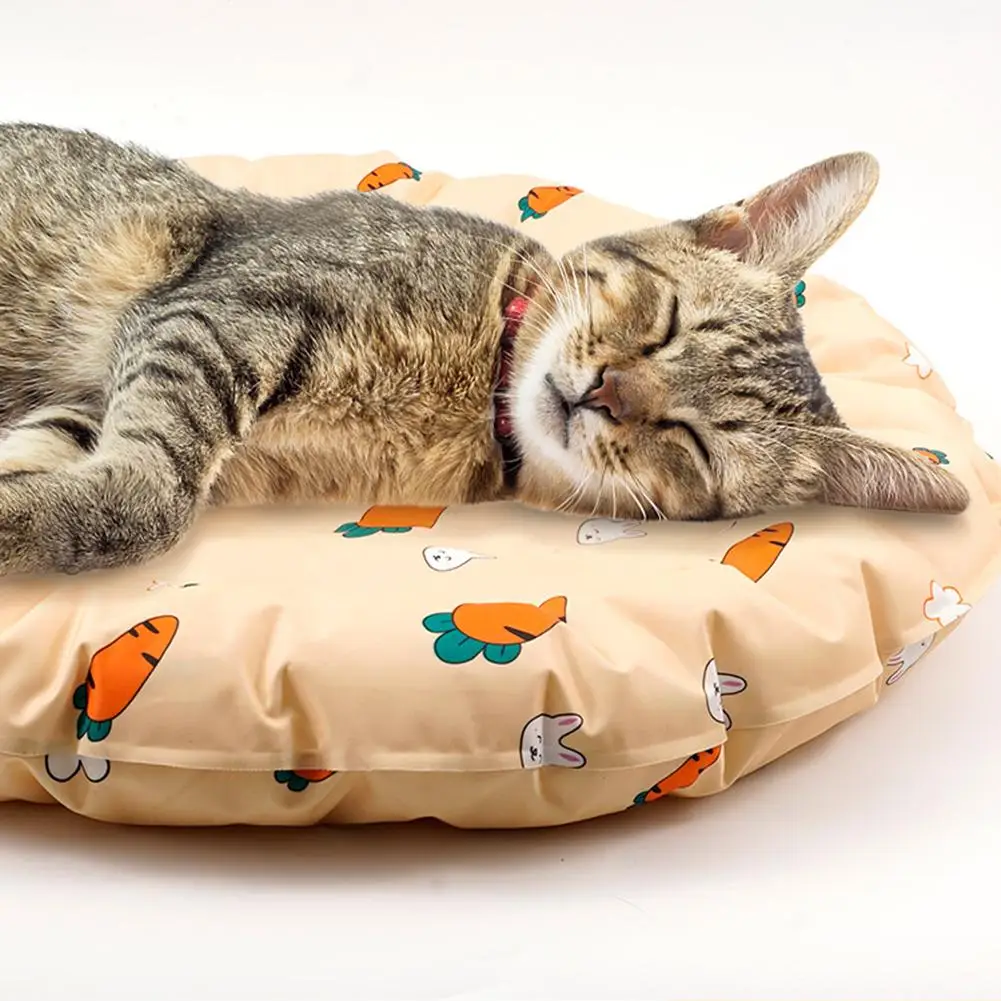 Esterilla refrescante de verano para perro y gato, alfombrilla de hielo redonda para dormir, perrera para cachorro, accesorios de cama para perro de seda fría de alta calidad - imagen 3