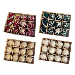 Juego de bolas navideñas con purpurina para gatos y perros – Adornos