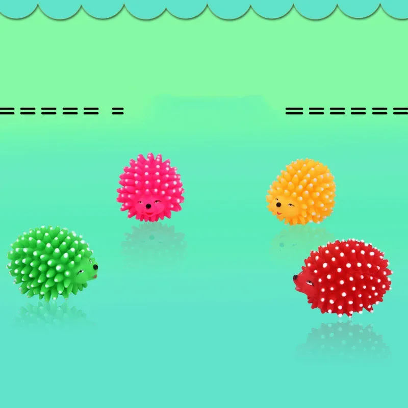 Pelota realista de erizo para perros, juguetes para perros pequeños, juguete para masticar de goma para cachorros, cosas para perros, juguetes para perros, entrenamiento Dental - imagen 4