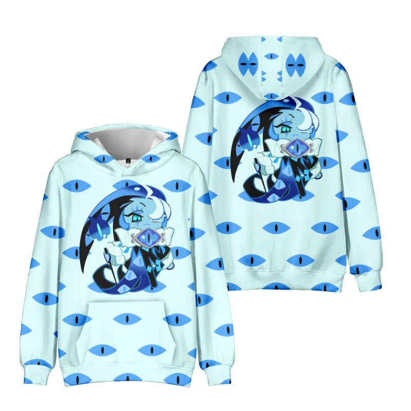 Ropa infantil Cookie Run: Kingdom Shadow Milk Cookie Sudadera con capucha 3D Sudadera con estampado de dibujos animados Abrigo de manga larga para primavera y otoño - imagen 2