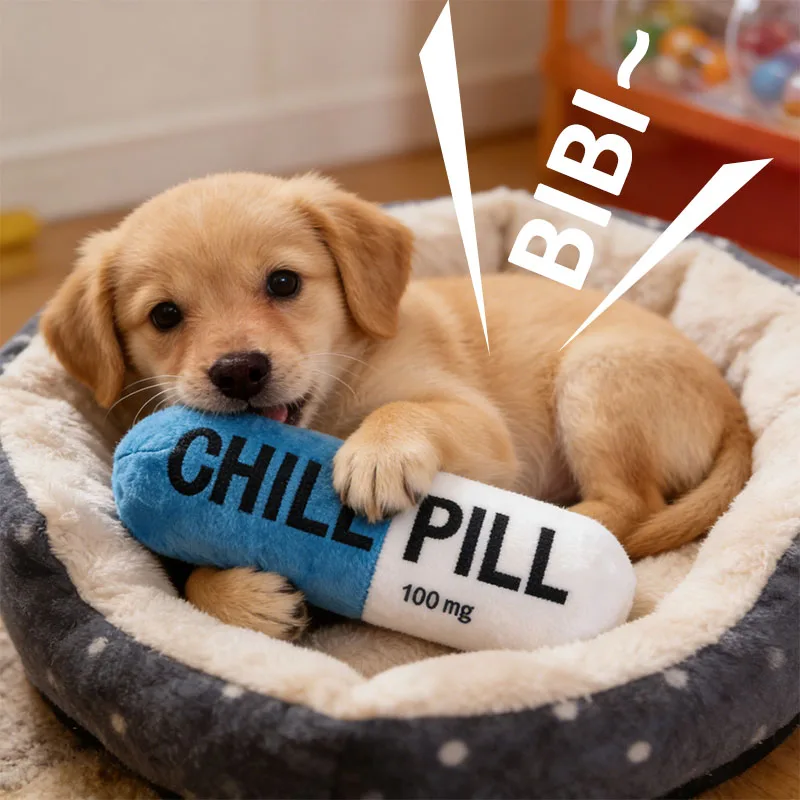 Juguete masticar cápsula peluche indestructible con sonido perros - imagen 2