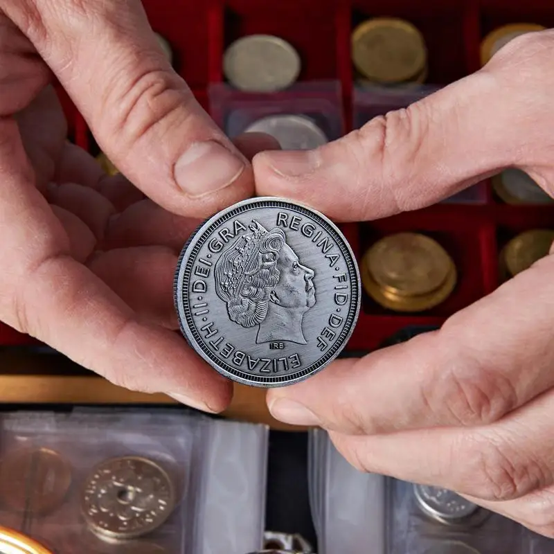 Colección de monedas conmemorativas de Elizabeth II, recuerdos de Reina, monedas coleccionables de la suerte, regalos novedosos para amigos - imagen 5