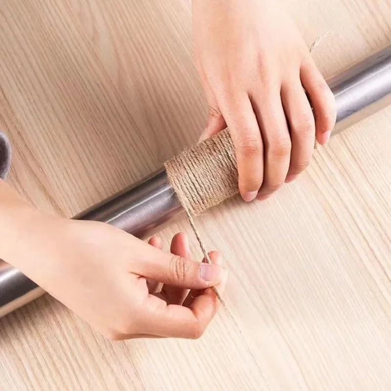 Cuerda de Sisal Natural de 10M para rascar gatos, cuerda para rascar árboles, juguete DIY, garra de pata, Protector de muebles, poste rascador, accesorios para gatos - imagen 3