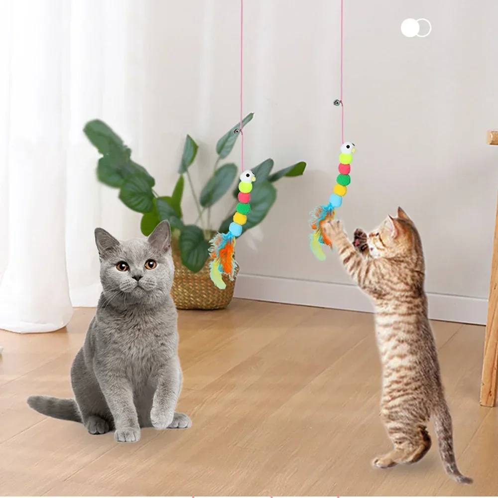 Juguete de columpio para mascotas, disco adhesivo elástico para colgar en la puerta, cuerda larga para gatos, accesorios para gatos y perros - imagen 2