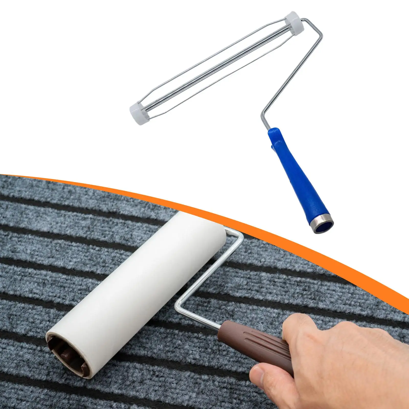 Marco de rodillo Marco de rodillo de pintura Herramienta doméstica Suministros portátiles 4 cables 12 pulgadas - imagen 4