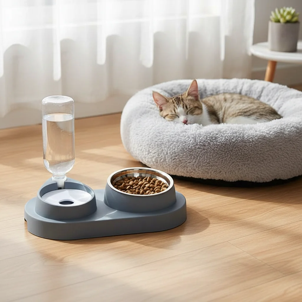 Comedero y bebedero automático silencioso para gatos y perros - imagen 3