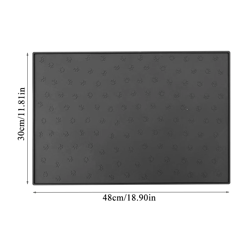 Estera cuadrada de alimentación para mascotas de 30x48cm, almohadilla de alimentación de silicona para comida de perros, mantel impermeable para mascotas, estera de alimentación antideslizante para gatos y perros