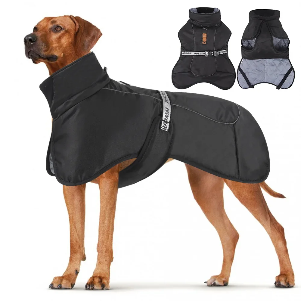Chaqueta para perros grandes a prueba de viento, ropa cálida de invierno para perros medianos y grandes, abrigo Labrador, disfraz de Golden Retriever, trajes Pitbull