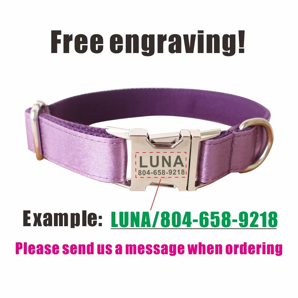 Collar con nombre grabado para perros - Personalizable y brillante - imagen 4