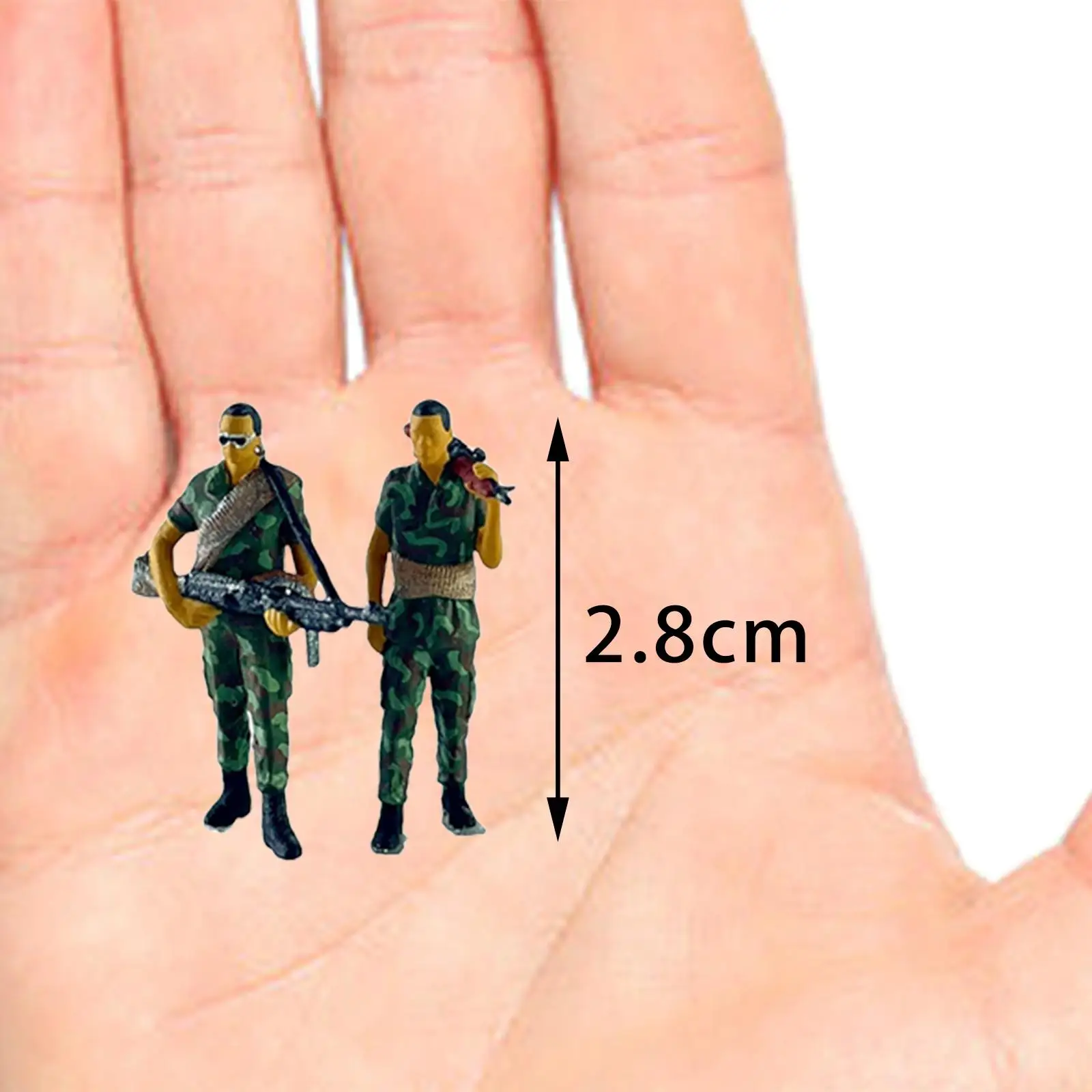 1:64 Diorama Figures Miniature Pose Scene Trains Architectural Painted Miniature People Model Handpainted DIY Scene Decor